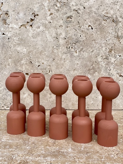 BOUGEOIR ROSÉ 13,5CM