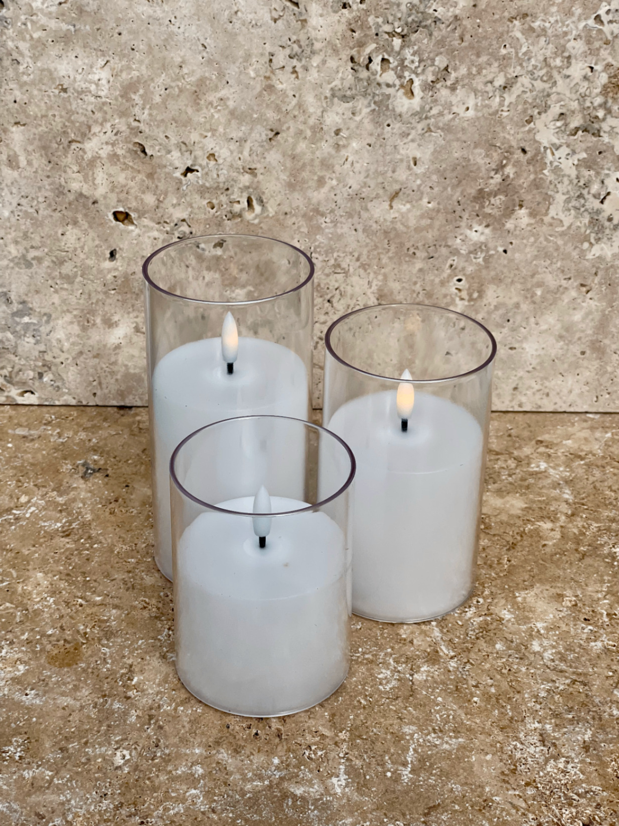 BOUGIES LED BLANCHES LOT DE 3