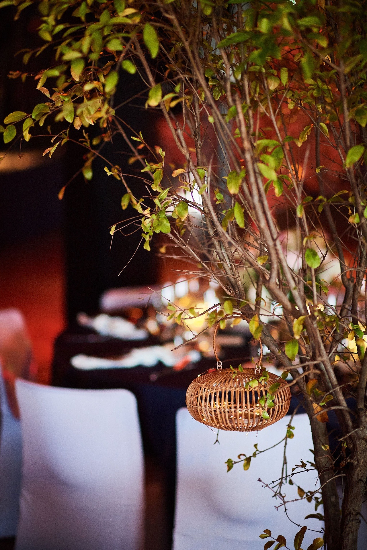 CENTRE DE TABLE ROTIN